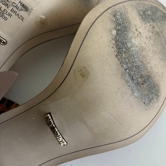 Gianni Bini ‘Marilane’ Women's 7.5 Dyed Calf Hair Leopard Print Sandal - Picture 10 of 10